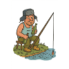 Drunk angler