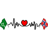 Heartbeat Innlandet Norway Double Flag