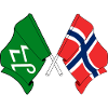 Crossed Flags Innlandet and Norway