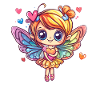 Butterfly fairy with heart