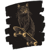 Cat on Skateboard Skate