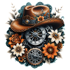 Steampunk cowboy style.