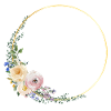 Bunter Blumen Kranz, personalisierbar