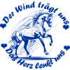 Pferd Herz blau