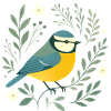 Bleu et fleurs