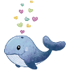 Whale with heart