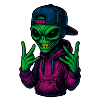 ALIENT THUG - gang signs
