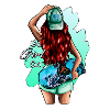 SkateR Girl - redhead