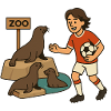 Footballers at the zoo