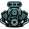 Moteur Voiture Symbole Tuning