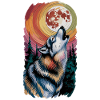 Wolfsheulen unterm Mond