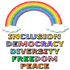 DEMOCRACY INCLUSION PEACE PRIDE