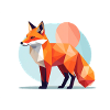 Fox ,Geometric, illustration,abstract