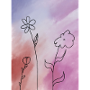 Blumenskizze auf Farbverlauf