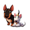 Cartoon miniatur bullterrier