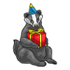 Chapeau de fête d’anniversaire blaireau