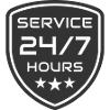 24/7 Service logo symbol shield