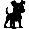 Cute Dog Shadow Figure