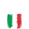 Italy Flag Brushstroke Design