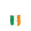 Ireland Flag Brushstroke Design