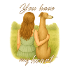 Greyhound Love - Woman with Dog