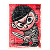 Bande dessinée gangster sur timbre-poste