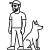Dog dad with style