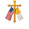 American and Vatican Flag