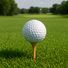 Sport - Golf, Golfball auf dem Abschlag