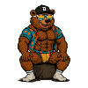 Relaxed Muscle Bear – CrazyBearbo