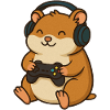Gamer Hamster – Sjovt dyremotiv til gamere & Ne