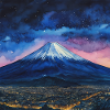 Starry night over Fuji