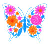 Mariposa/Schmetterling Neon Floral