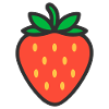 STRAWBERRY LOGO ICON FRUIT