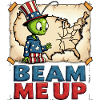 Cute Alien with USA Map