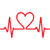 EKG-Herzschlaglinie QRS-Komplex