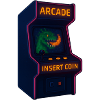 Dino Arcade Neon Pixel
