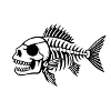 Fish Skeleton Silhouette