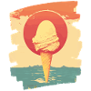 Eis und Eiscreme Kugel
