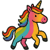 Buntes Einhorn
