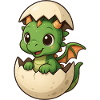 Cute Baby Dragon Hatching Design
