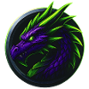 Fantasie-Drache im Neonstil – Fantasy Design