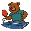 Table tennis bear