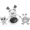 Astronaut Alien bw