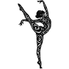 Gymnaste avec boucles