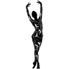Danseuse avec danseurs