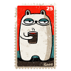 Kaffee-Katze als Comic-Briefmarke