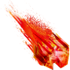 Glühender Asteroid mit Feuerschweif – Powerdesign