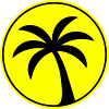 Palm tree icon beach