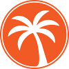Palm tree icon beach